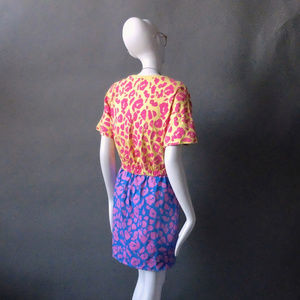 ASOS Animal Print Color Block Romper Dress sz 4